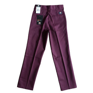 Dickies Skateboarding Pants Mens 30x32 Regular Fit Maroon Flex Ripstop Workwear